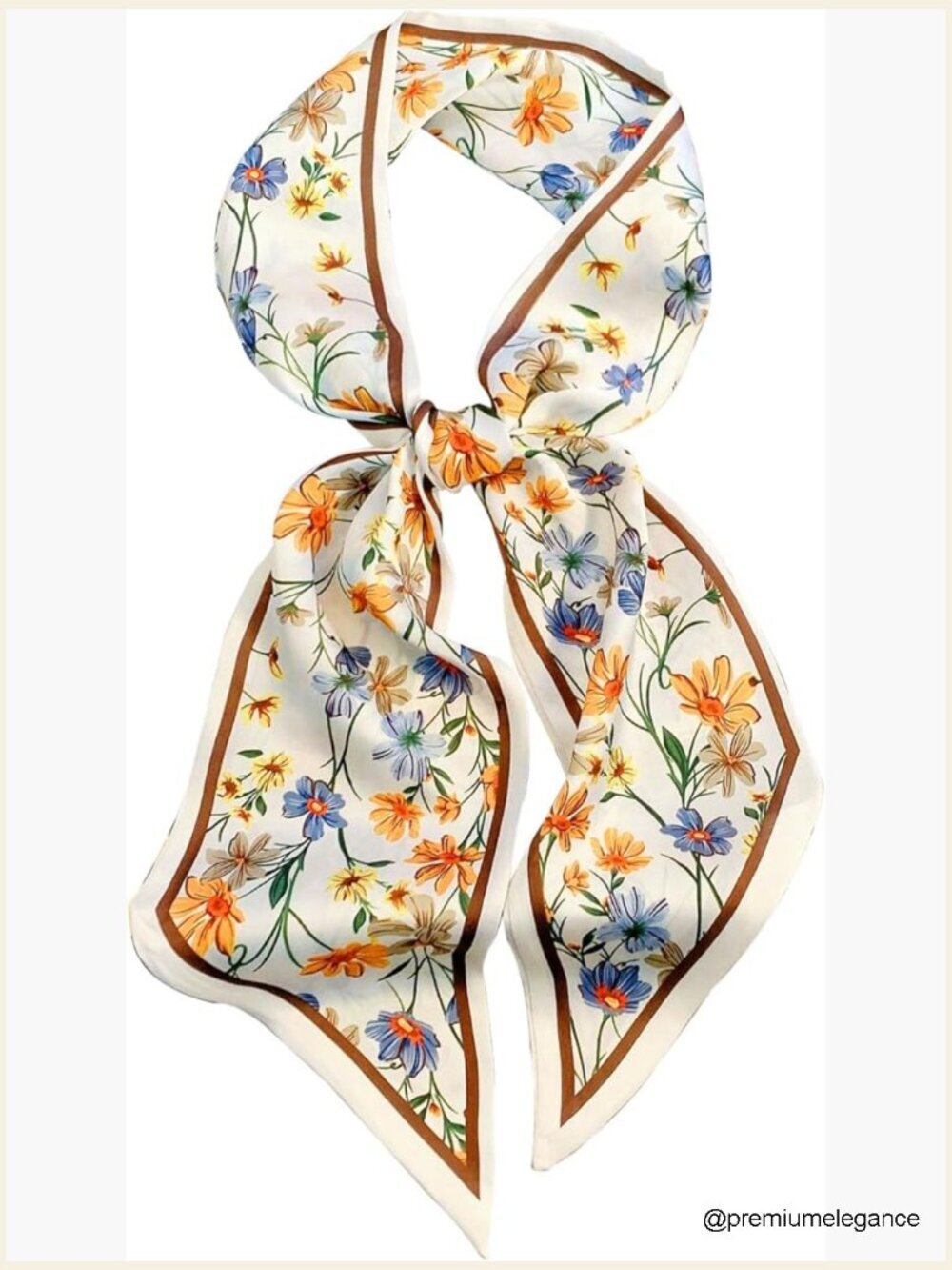 Long Thin Satin Fashion Scarf Multipurpose Head Neck Bag Scarf Silky Soft
